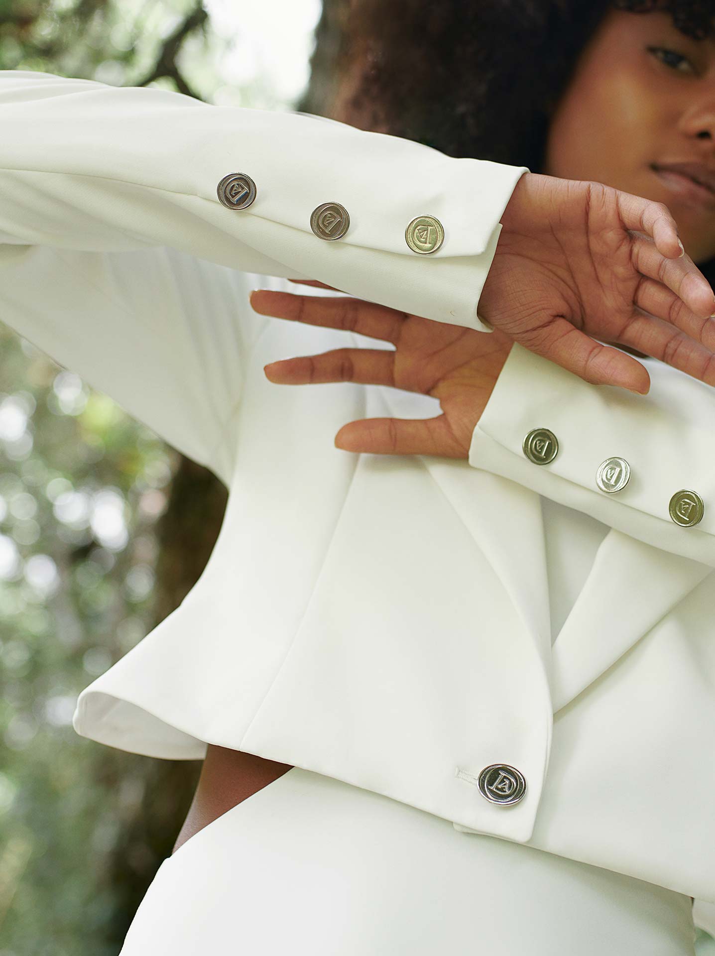 Delia Crop Jacket Ivory