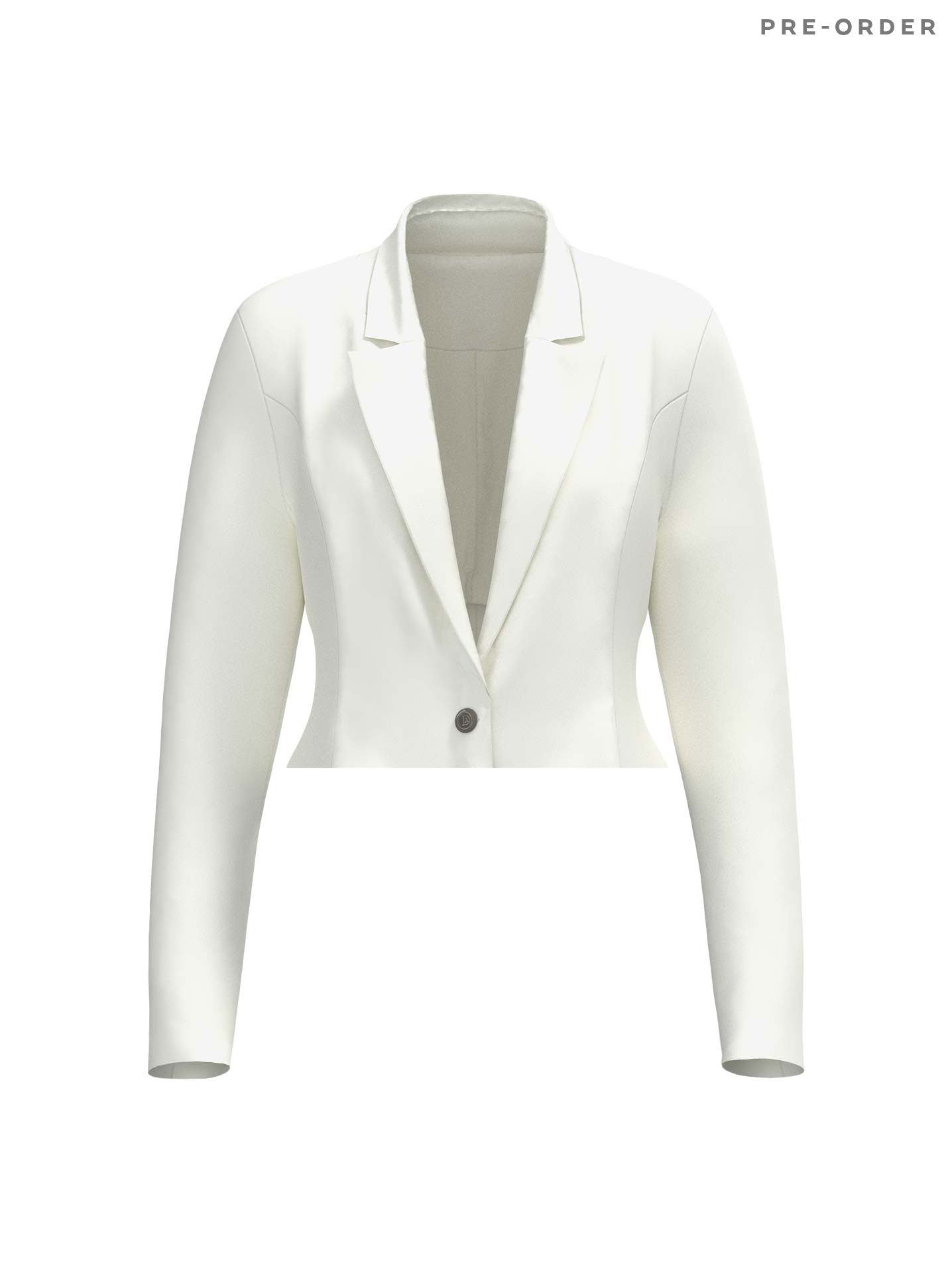 Delia Crop Jacket Ivory